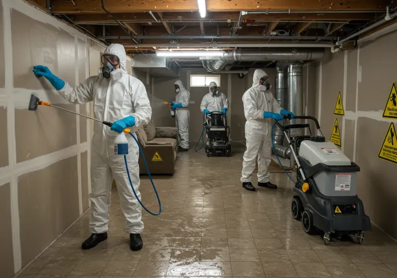 Basement Moisture Removal and Structural Drying process in Taylor County, WV